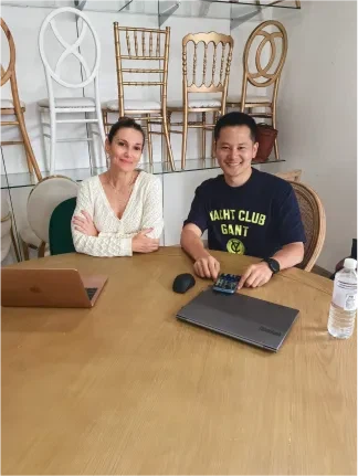 Maxwell team visiting wedding rental company to understand real usage needs Maxwell team visiting wedding rental company to understand real usage needs