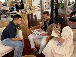 Maxwell team at wedding furniture trade show and industry exhibition