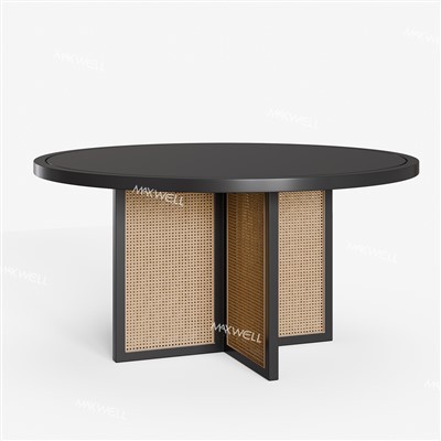 Set de masă rotundă din lemn solid